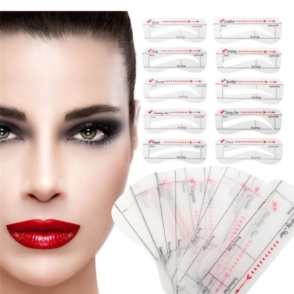 10 PCs Easy Reusable Eyebrow Stencils